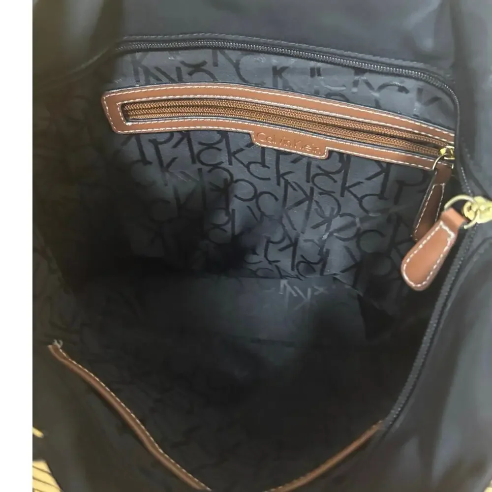 Calvin Klein Black And‎ Brown Tote Bag